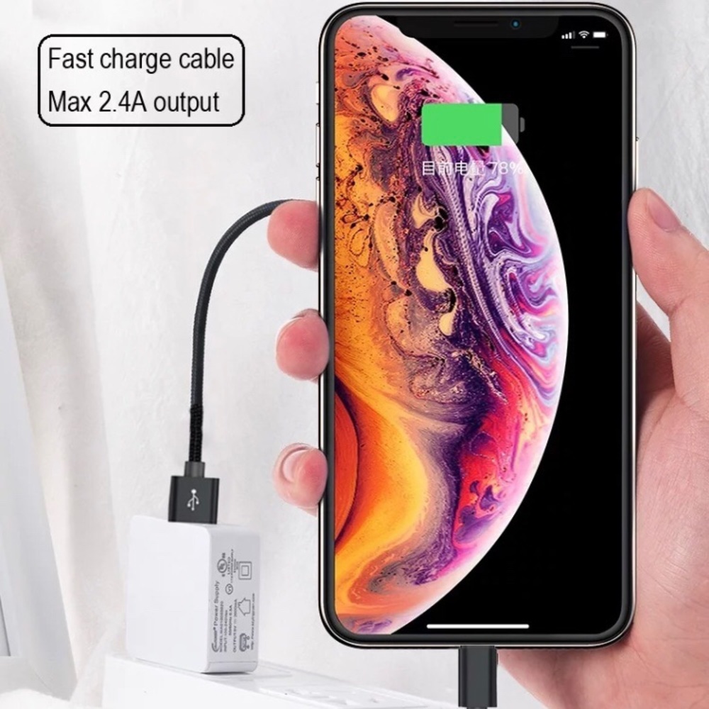 Two 6ft. iPhone charger cords.